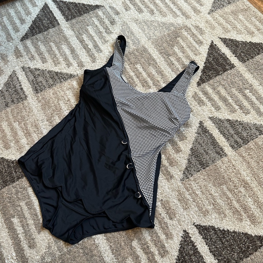 Beach Bash vintage style swimsuit sz XL (E1)
